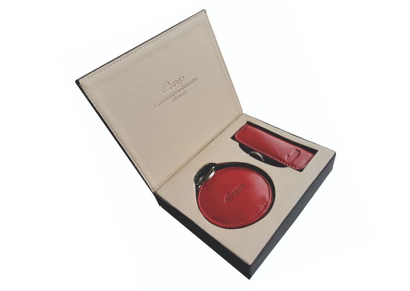 897 - Porta polvera con portalabial en cuero becerro - Luxury - Imagen 3