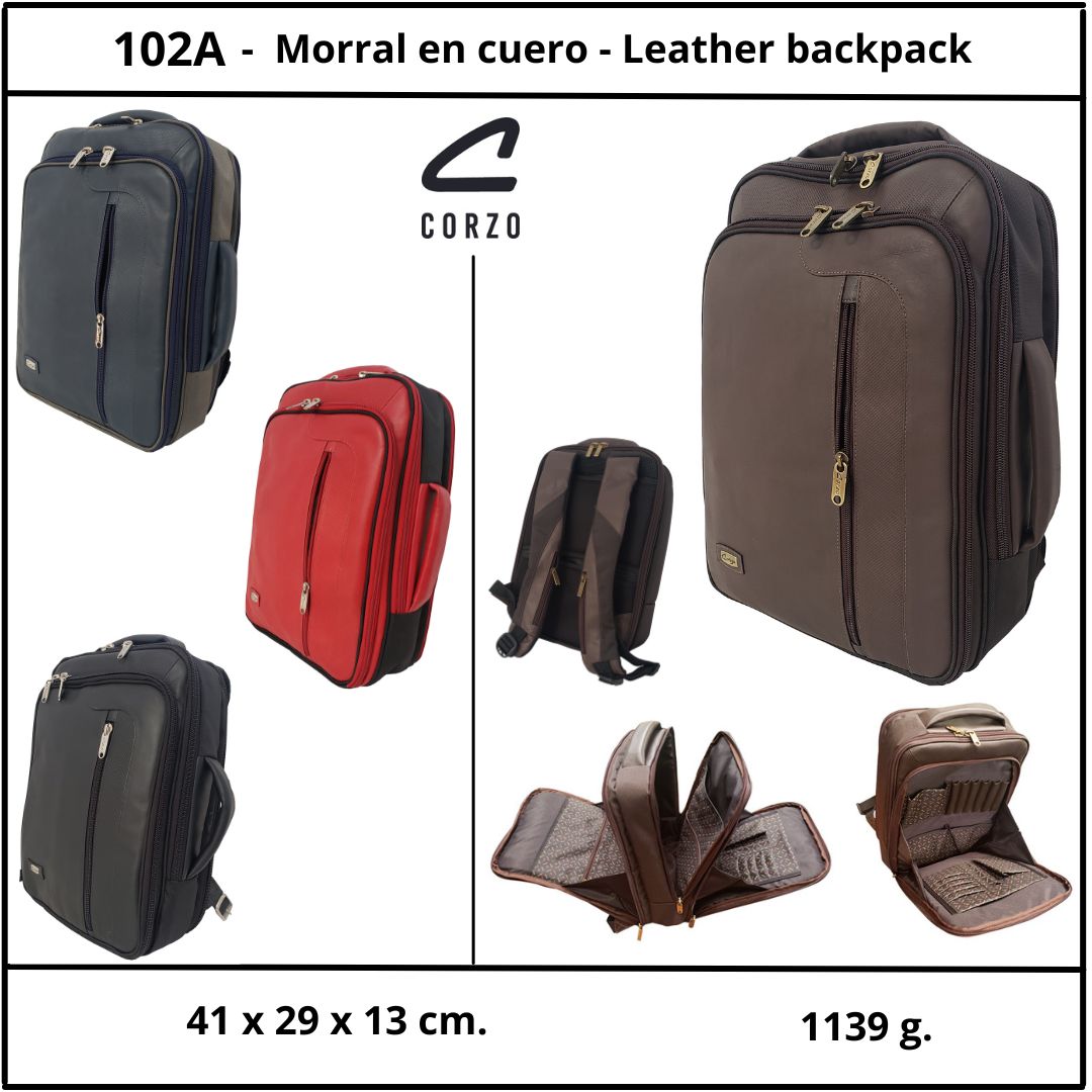 102A - Morral ejecutivo en cuero - Chileno - Imagen 11