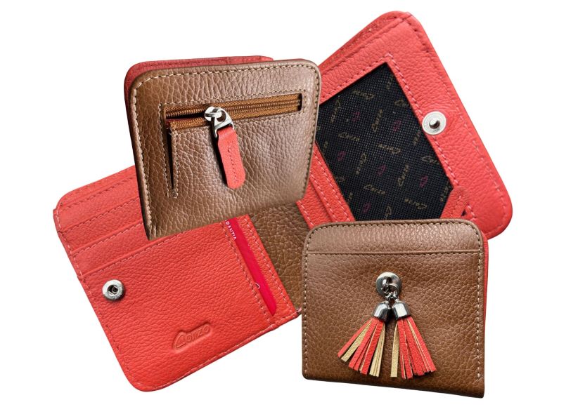 793 - Billetera pequeña en cuero legítimo, para dama - Trapani - Imagen 5