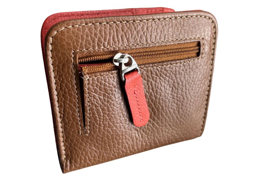 793 - Billetera pequeña en cuero legítimo, para dama - Trapani - Imagen 4