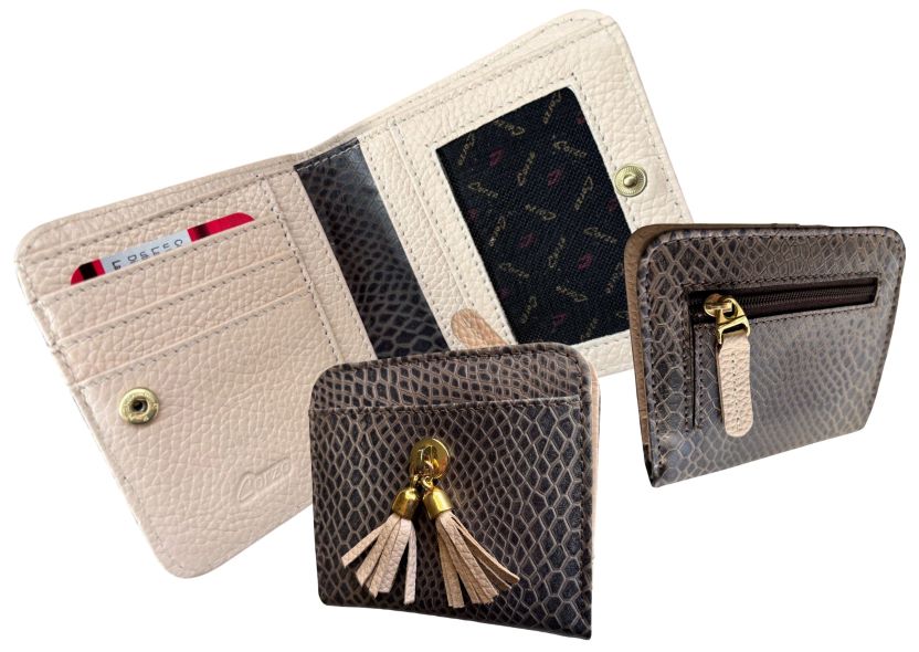 793 - Billetera pequeña en cuero legítimo, para dama - Trapani - Imagen 6