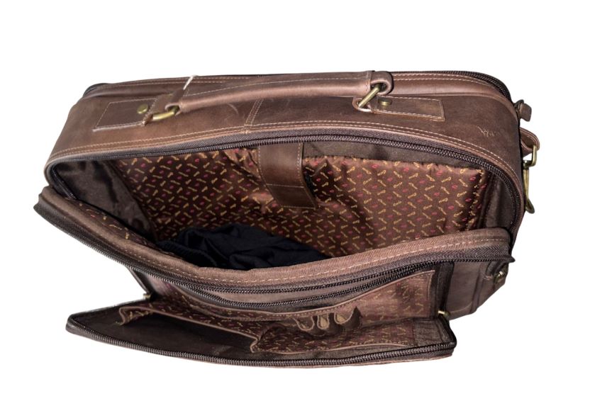 351 - Maletín de viaje en cuero legítimo - 24 horas - Imagen 7