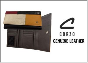 091 – Billetera en cuero para dama –  Coral